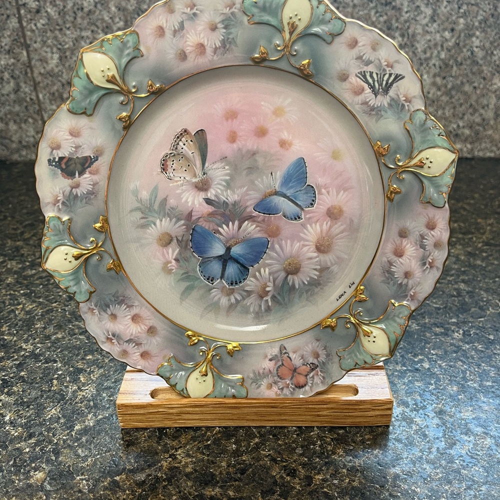 The Bradford Exchange Pastel Butterfly Plate
